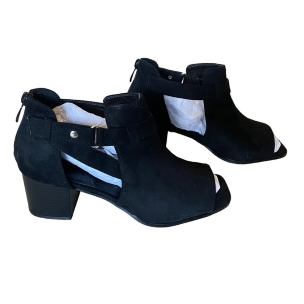 NWOT LAICIGO Peep Toe Booties Size 9 - Picture 7 of 7